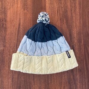 Patagonia Green + Blue Pom Beanie